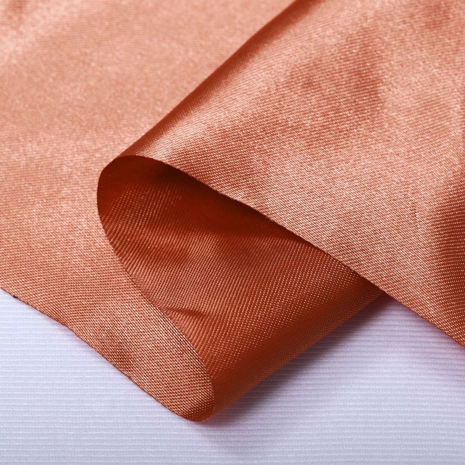 10-Yard 54-Inch Terracotta (Rust) Unfinished Satin Fabric Bolt