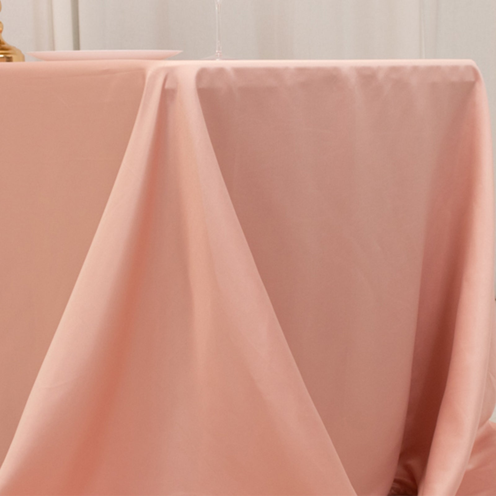 Lamour Satin Rectangle Tablecloth in Dusty Rose - Soft, Silk - Like & Durable