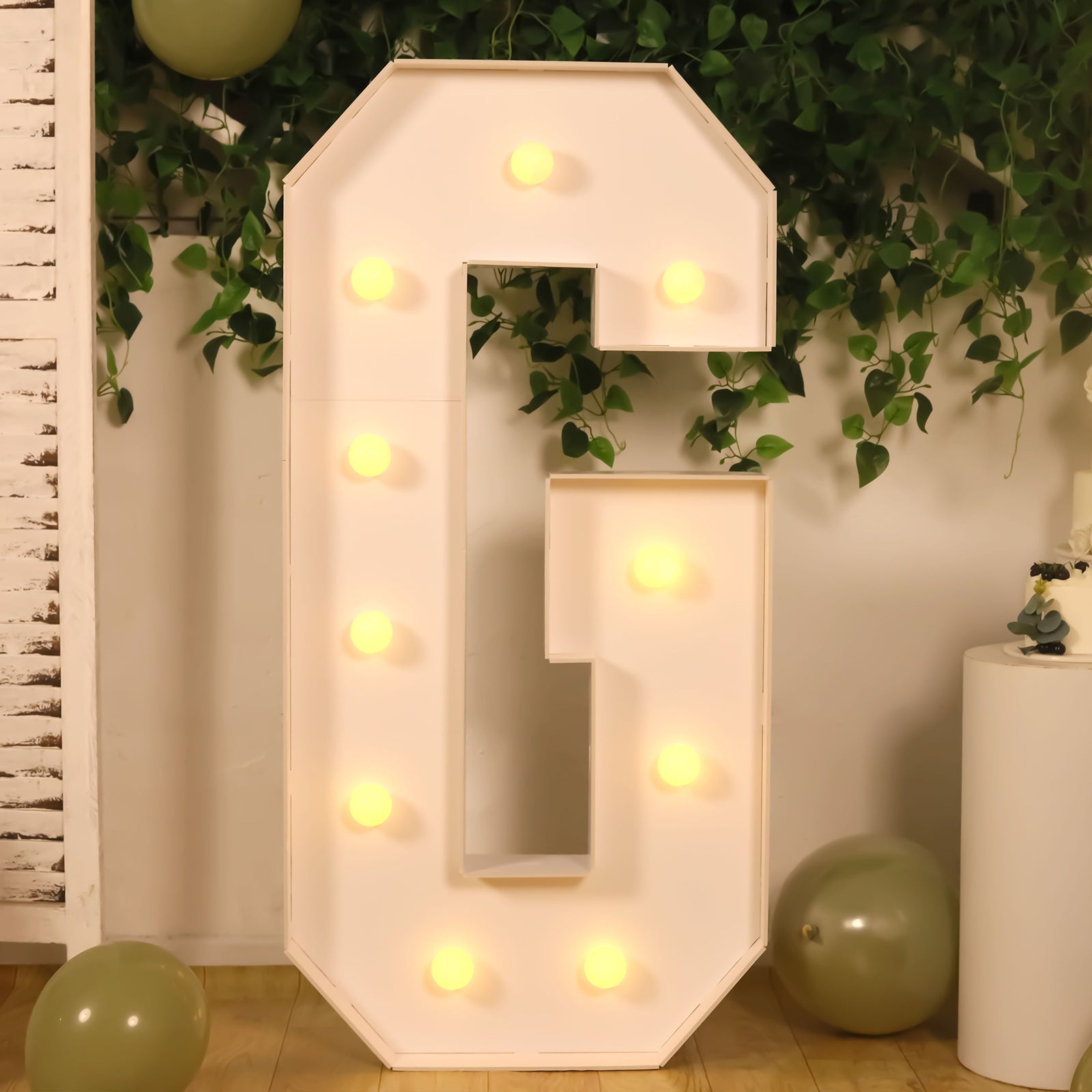 Hot Sale! 4ft White Giant LED Marquee Letter G with 10 Warm White Battery-Operated LEDs, Glue Gun & Sticks