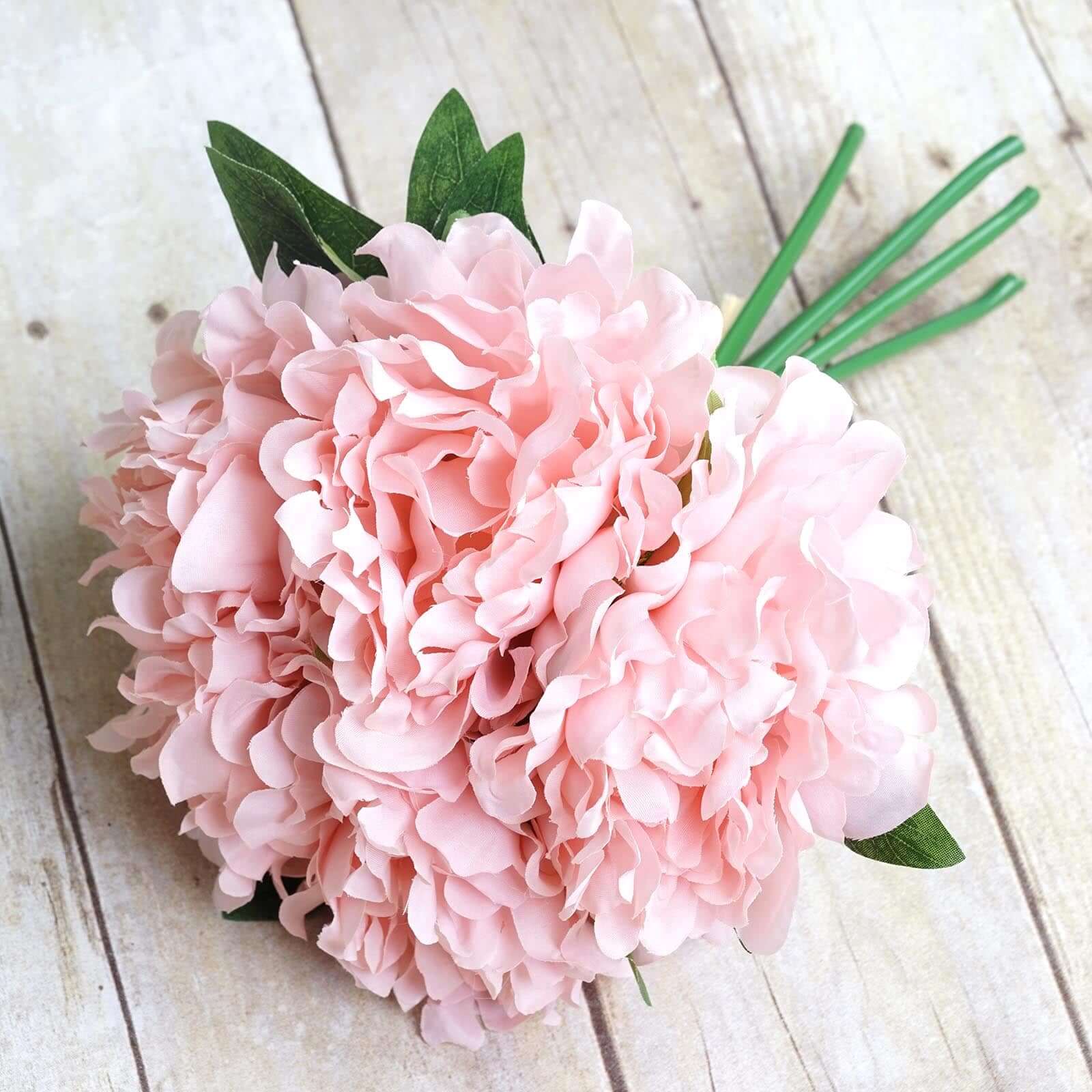 11-Piece Pink Real-Touch Artificial Silk Peony Bouquet - Ideal for Various Occasions