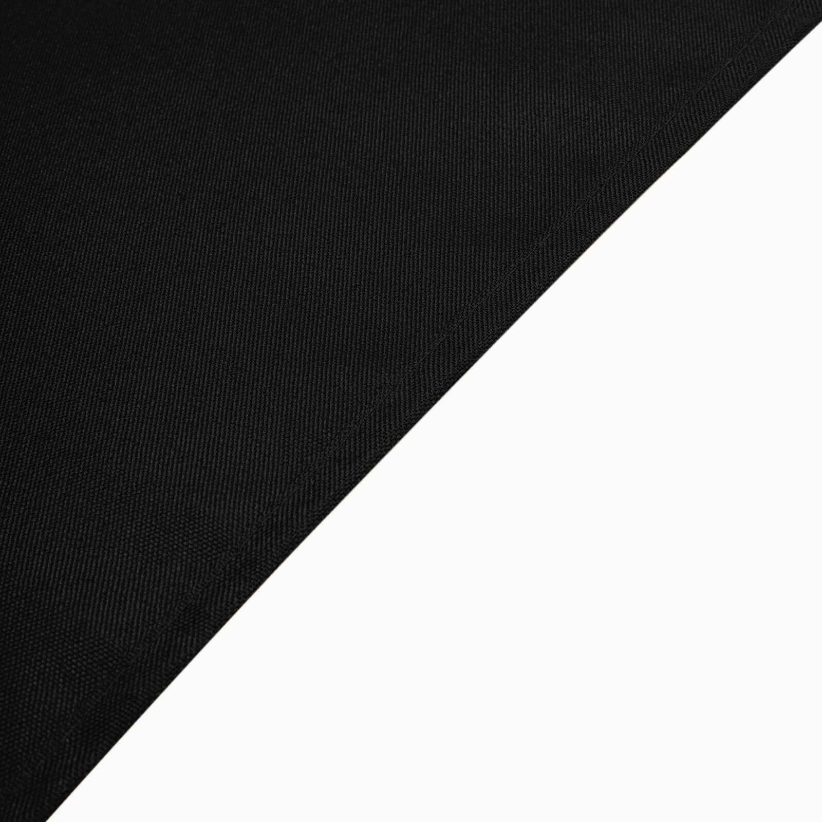 Black 70x70 Premium Polyester Square Table Overlay 220GSM Wrinkle-Free Table Cover