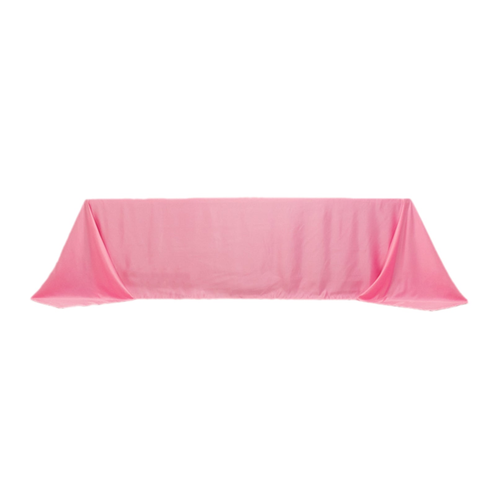 Luxurious Pink Lamour Satin Rectangle Tablecloth, 90x156, Soft and Seamless