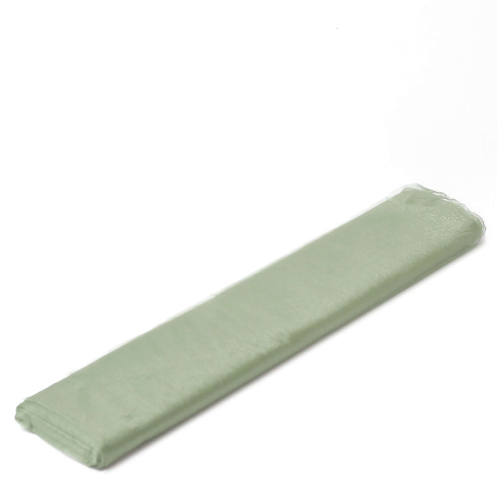 Sage Green Sheer Chiffon Fabric Bolt - 54" x 10 Yards, Ideal for DIY
