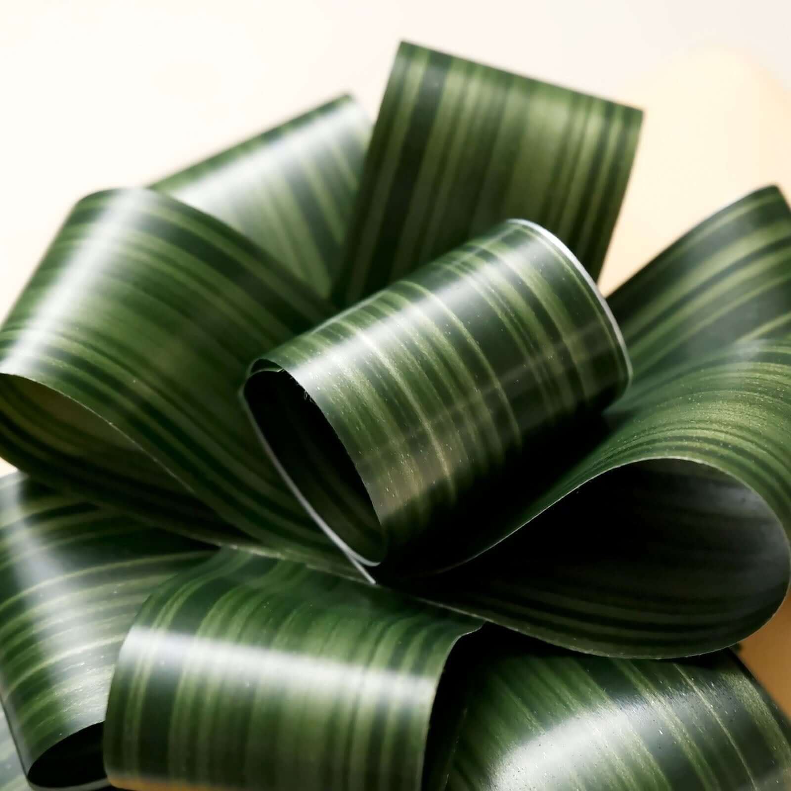 Great Deal! 50-Yard 4-Inch Green Ti Leaf Double-Sided Waterproof Satin Ribbon for DIY Crafts