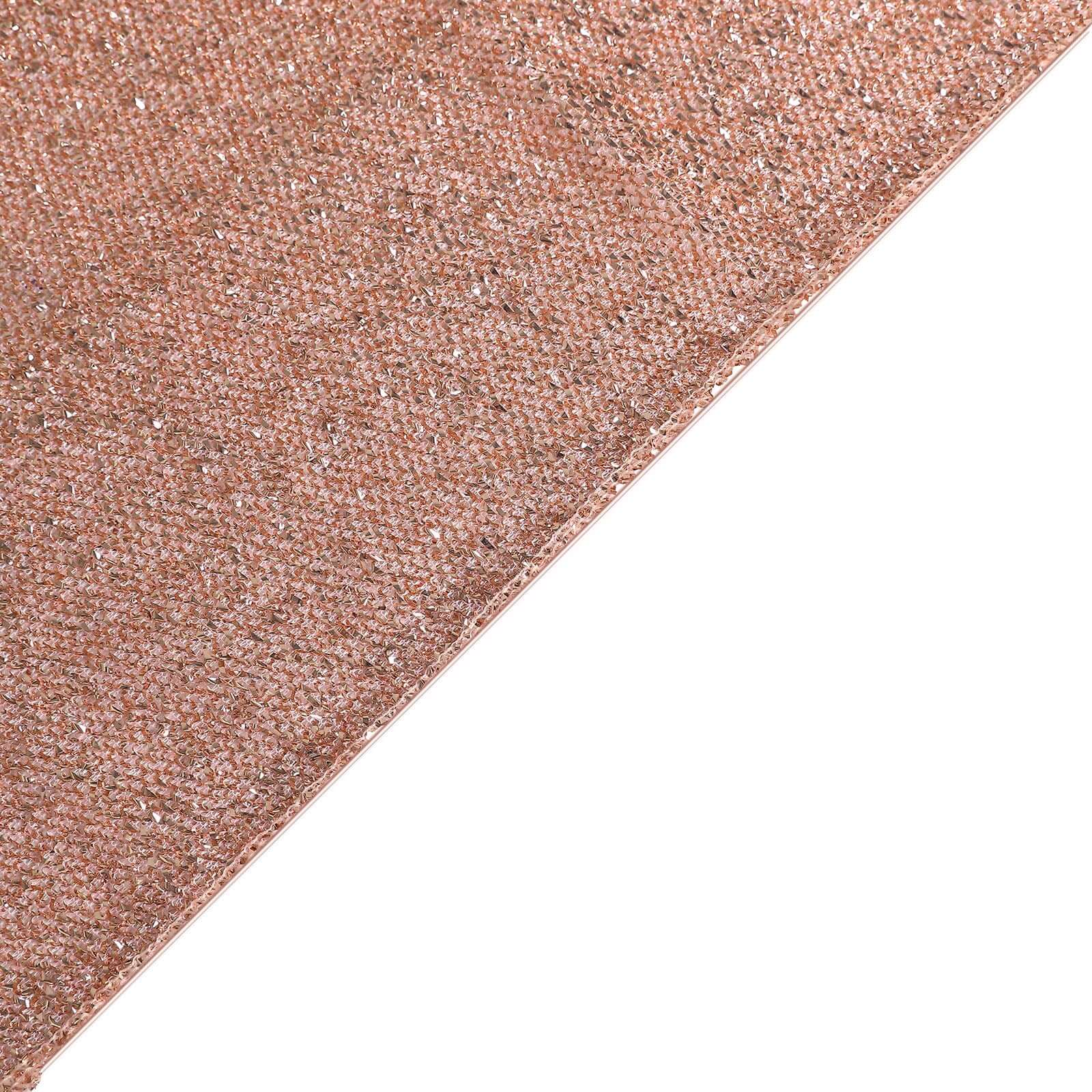 Hot! Rose Gold Glittered Stretch Spandex Tablecloth for Events