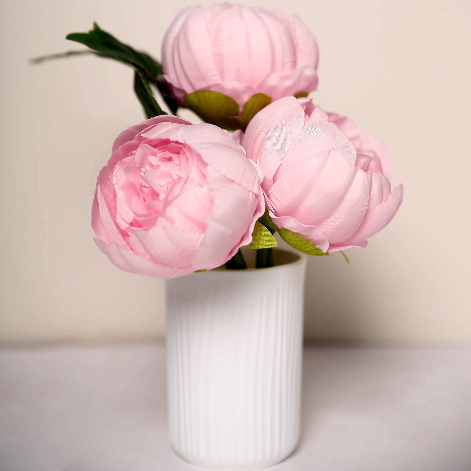 10-Piece Pack of Pink Artificial Peony Flower Heads - Ideal for DIY Event Decor, Scrapbooking & Floral Crafts