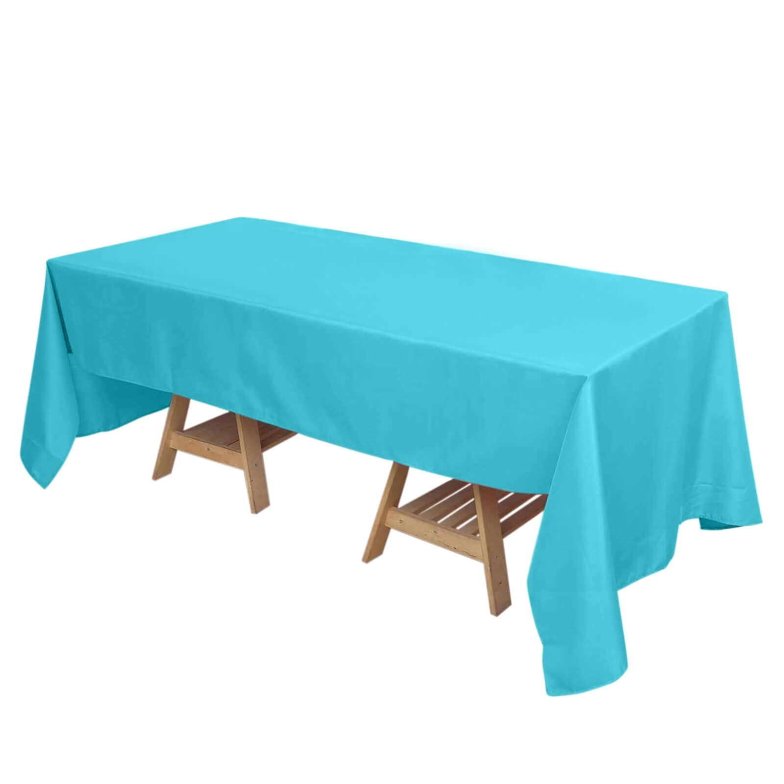 Stylish & Durable Turquoise Polyester 72x120 Rectangle Tablecloth