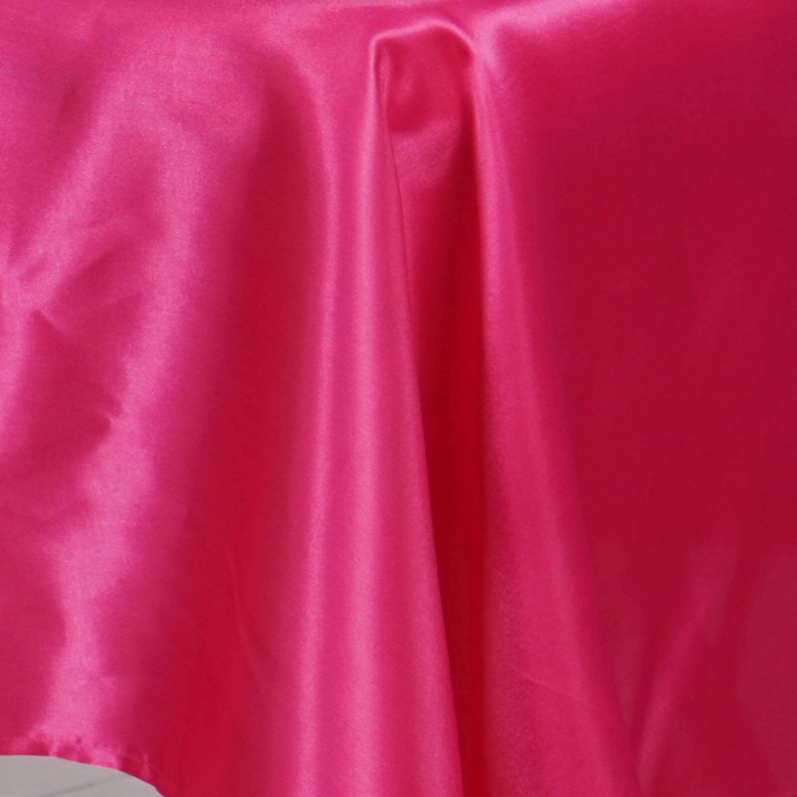 Fuchsia Satin Rectangular 60x102 Tablecloth - Soft and Shiny Table Cover
