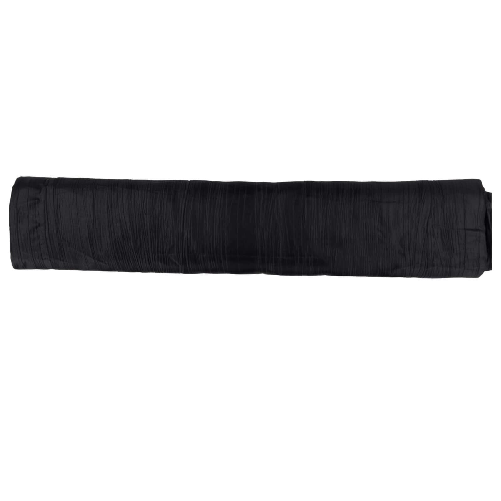 10-Yard Black Accordion Crinkle Taffeta Fabric Bolt, 54 Inches Wide