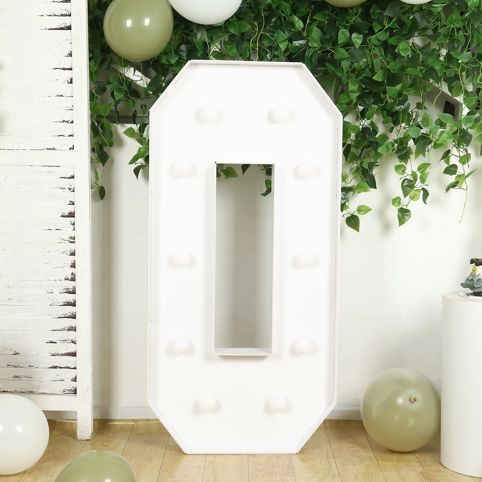 4ft White Giant LED Marquee Light-Up Letter O with Warm White LEDs, Glue Gun & Sticks