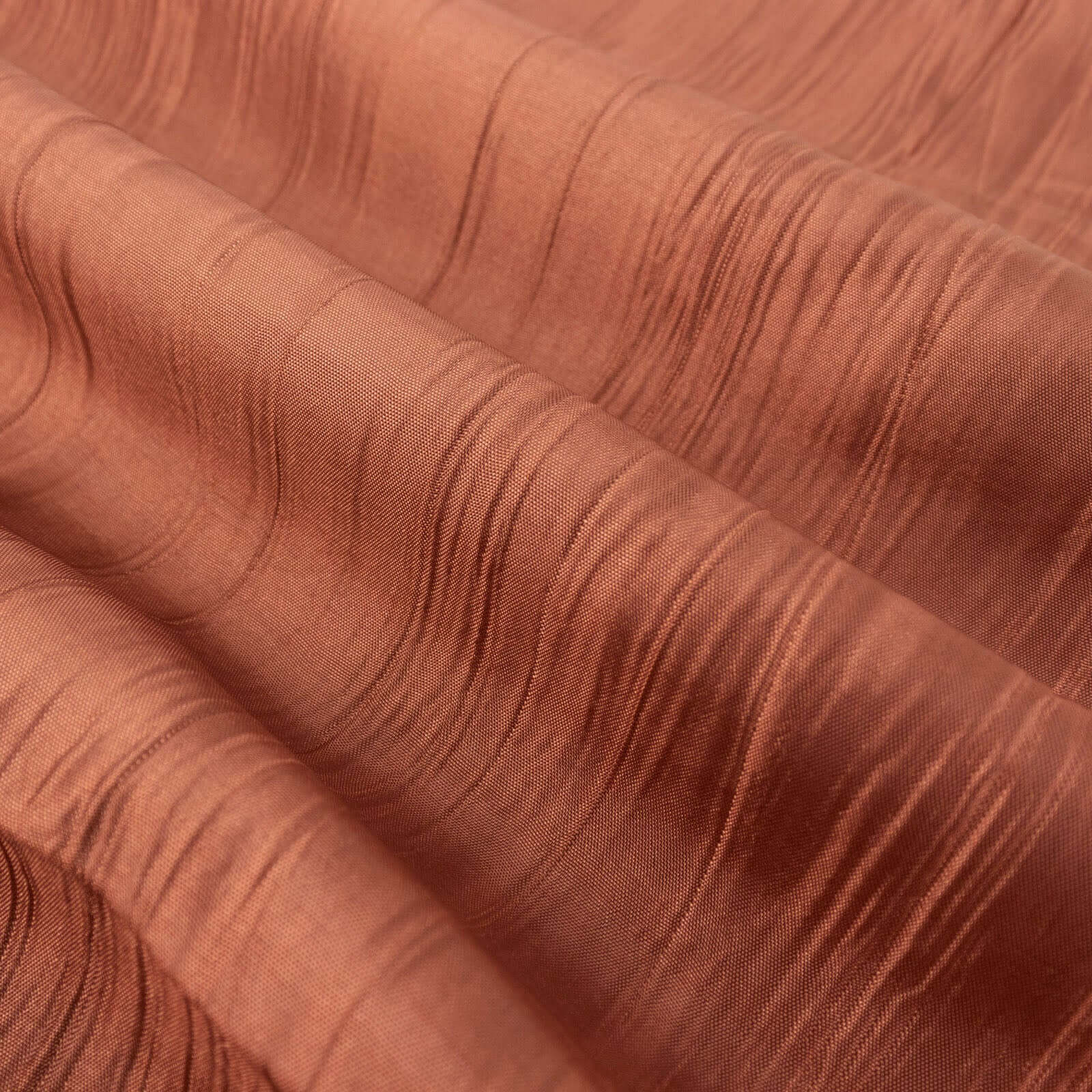 10 Yards of 54-Inch Wide Terracotta (Rust) High-Quality Accordion Crinkle Taffeta Fabric Bolt