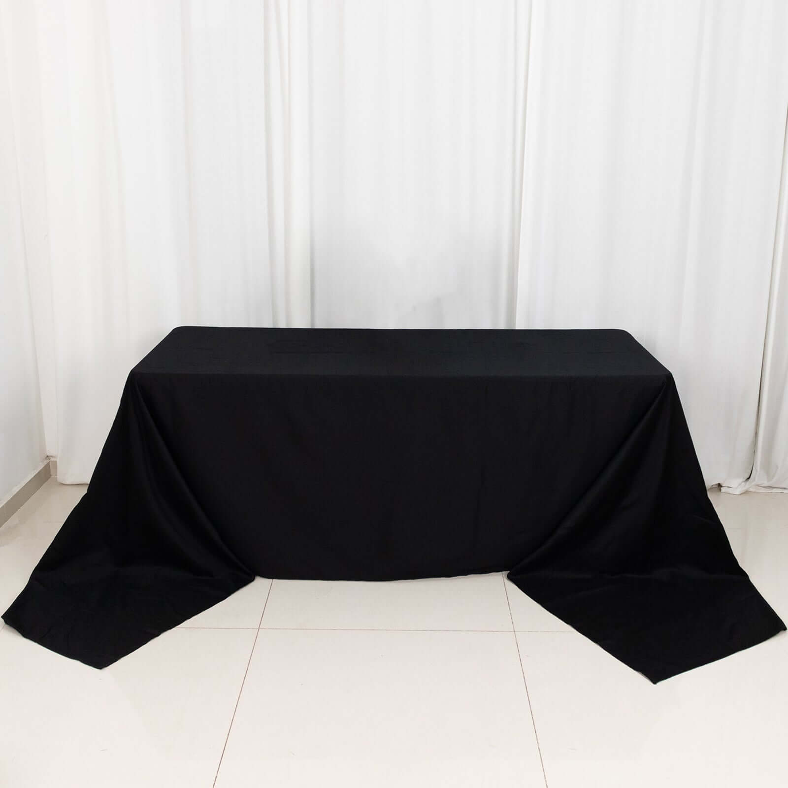 Exclusive Black 100% Cotton Seamless Tablecloth, 90x156
