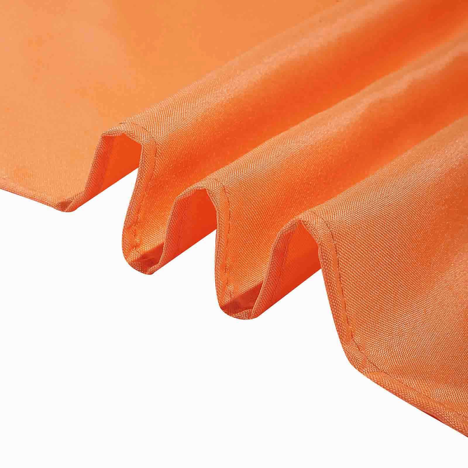 Hot Sale! Seamless Wrinkle-Resistant Orange Polyester Rectangle Tablecloth 90x132