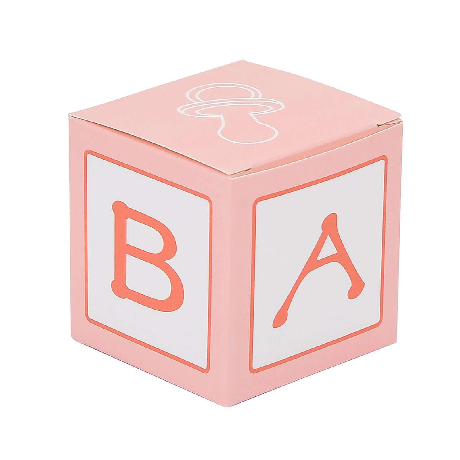 25-Piece Set of Pink Baby Shower Party Favor Candy Gift Boxes