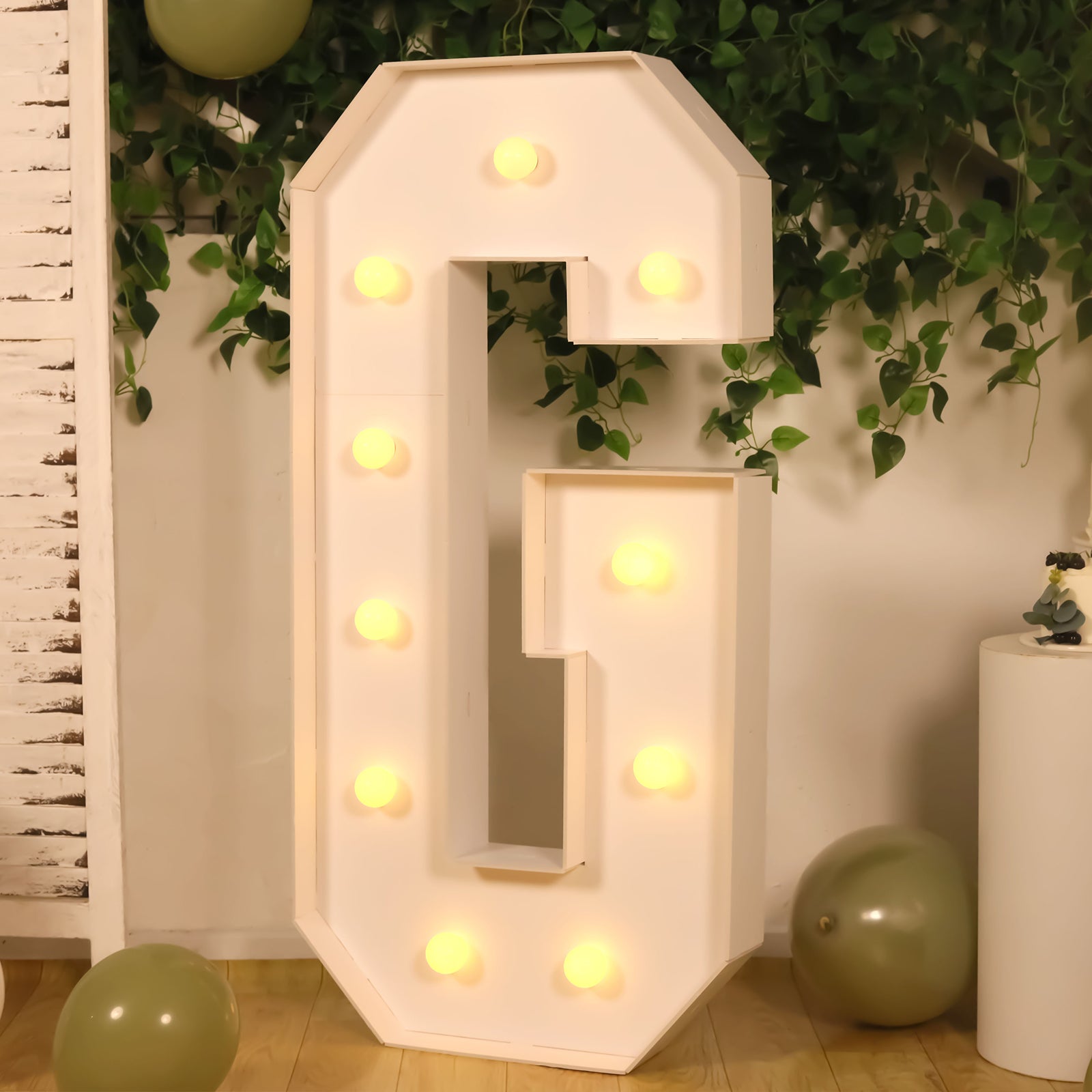 Hot Sale! 4ft White Giant LED Marquee Letter G with 10 Warm White Battery-Operated LEDs, Glue Gun & Sticks
