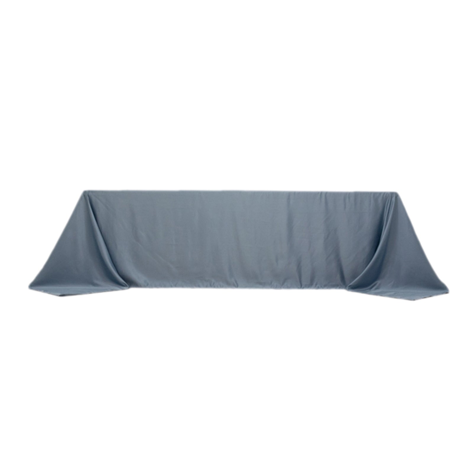 Dusty Blue Lamour Satin Rectangle Tablecloth - 90x156, Luxurious & Soft