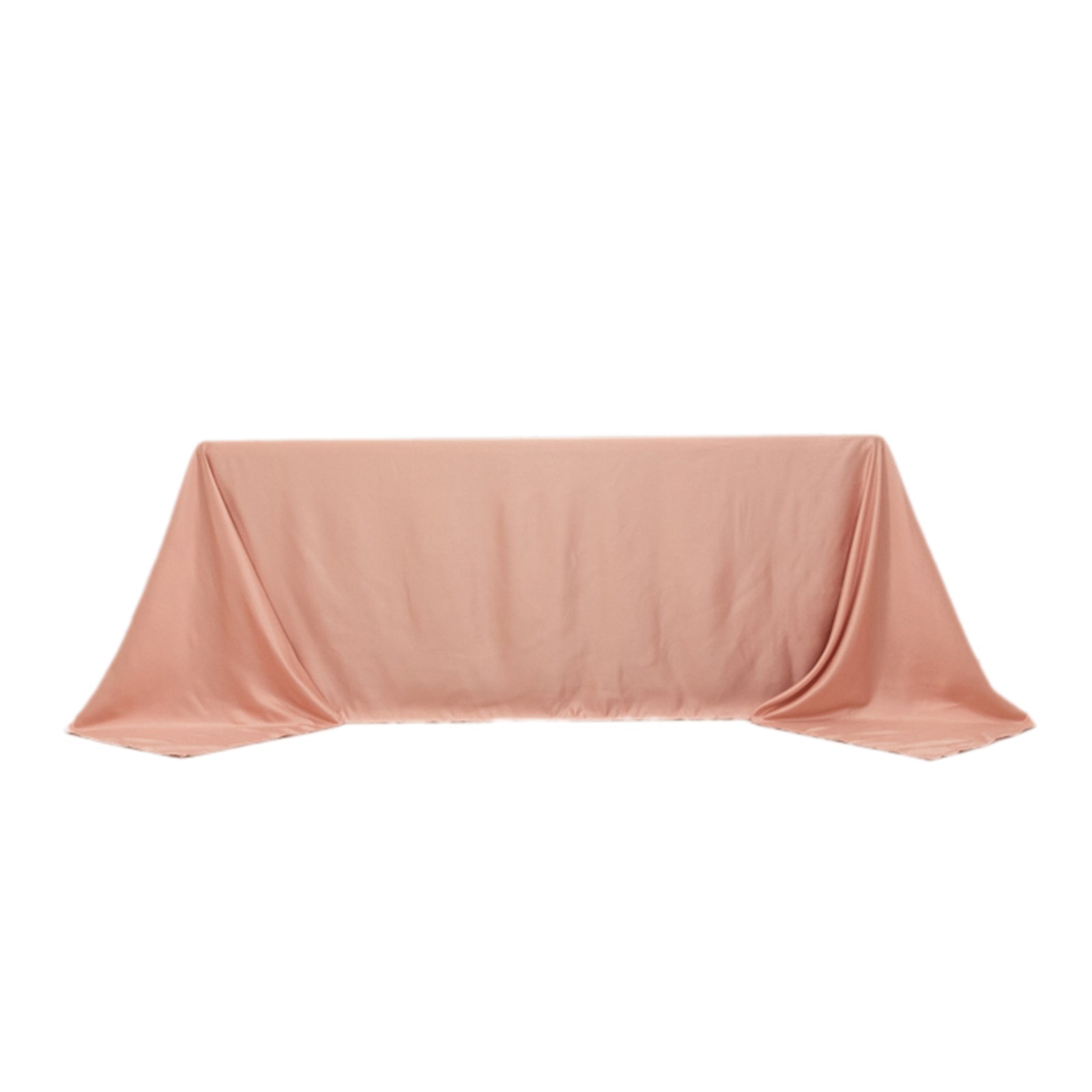 Lamour Satin Rectangle Tablecloth in Dusty Rose - Soft, Silk - Like & Durable