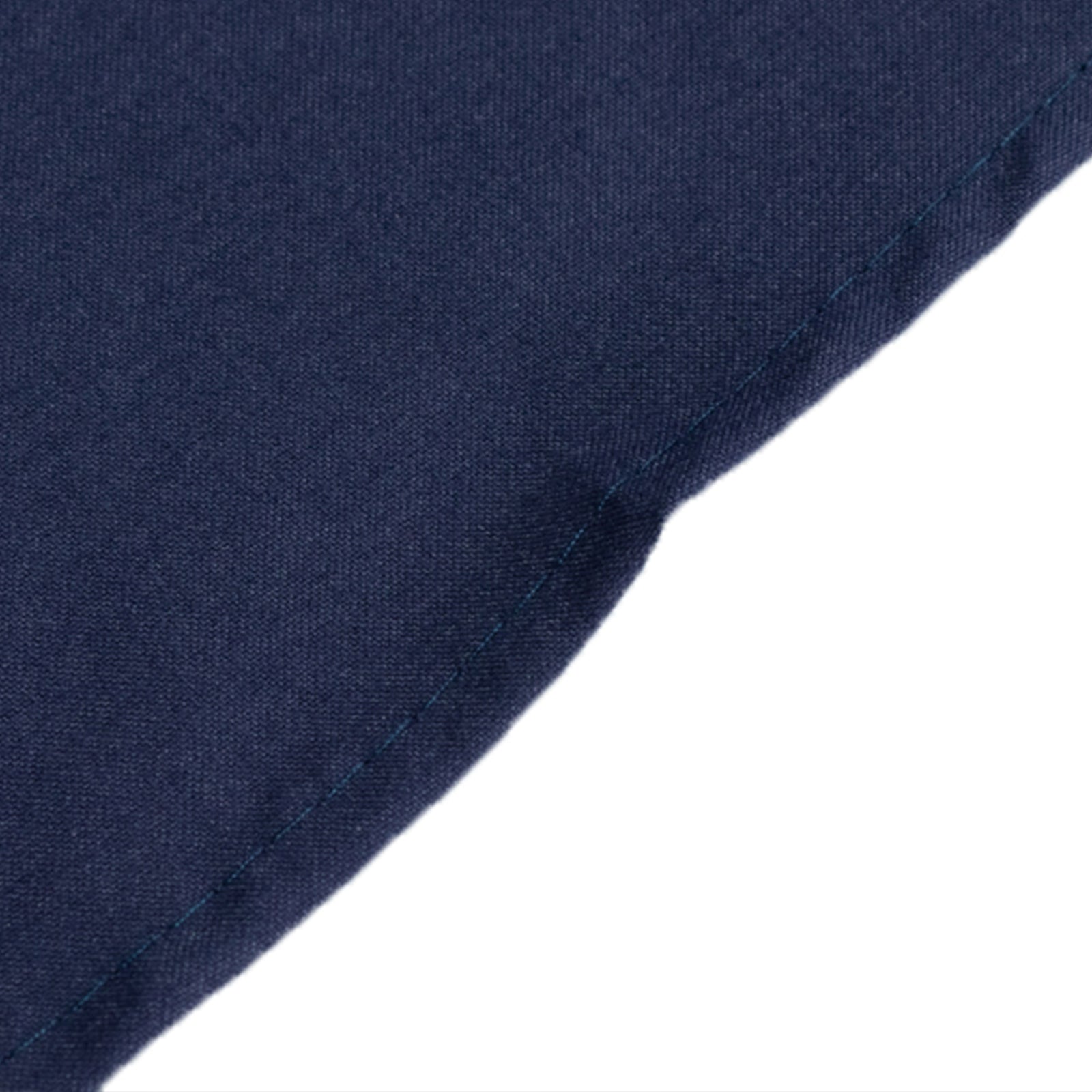 Navy Blue 108" Wrinkle-Resistant Cotton Blend Round Tablecloth - Perfect for Events