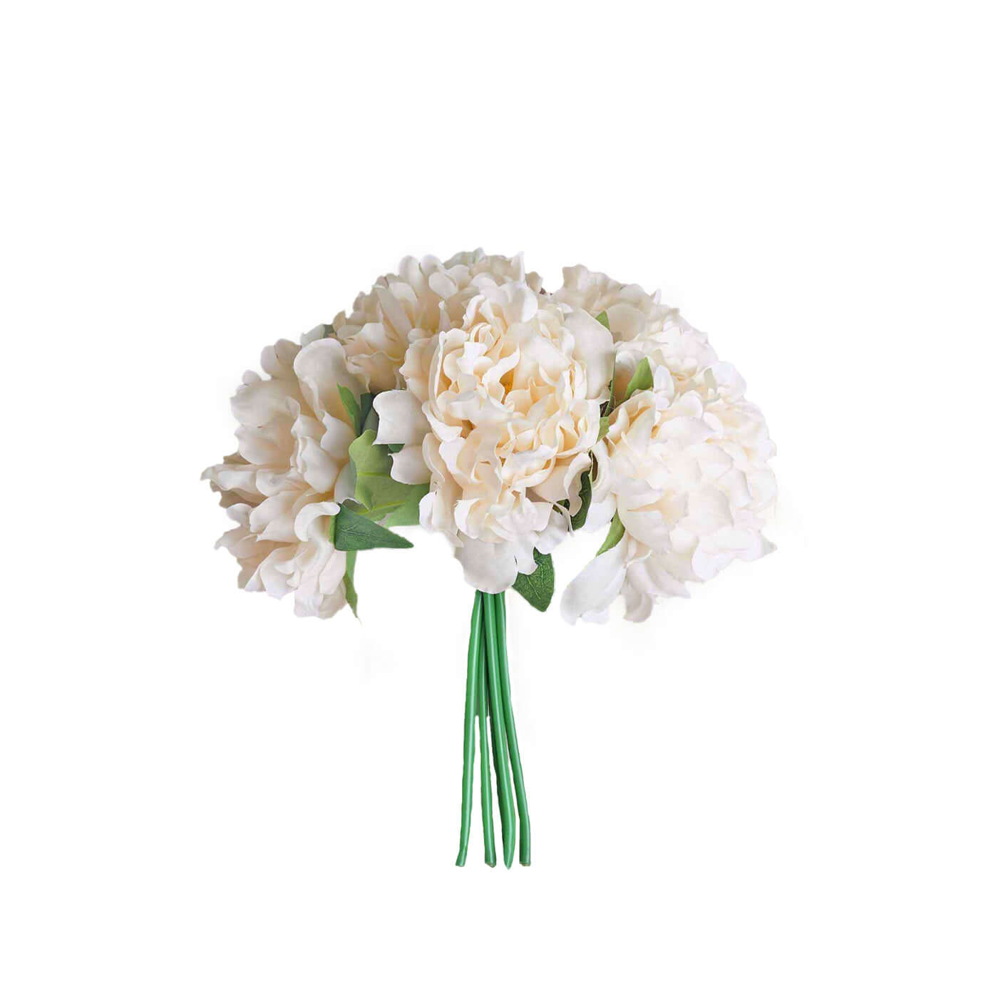 Hot Sale! 11-piece Blush and Cream Artificial Silk Peony Flower Bouquet for Various Occasions