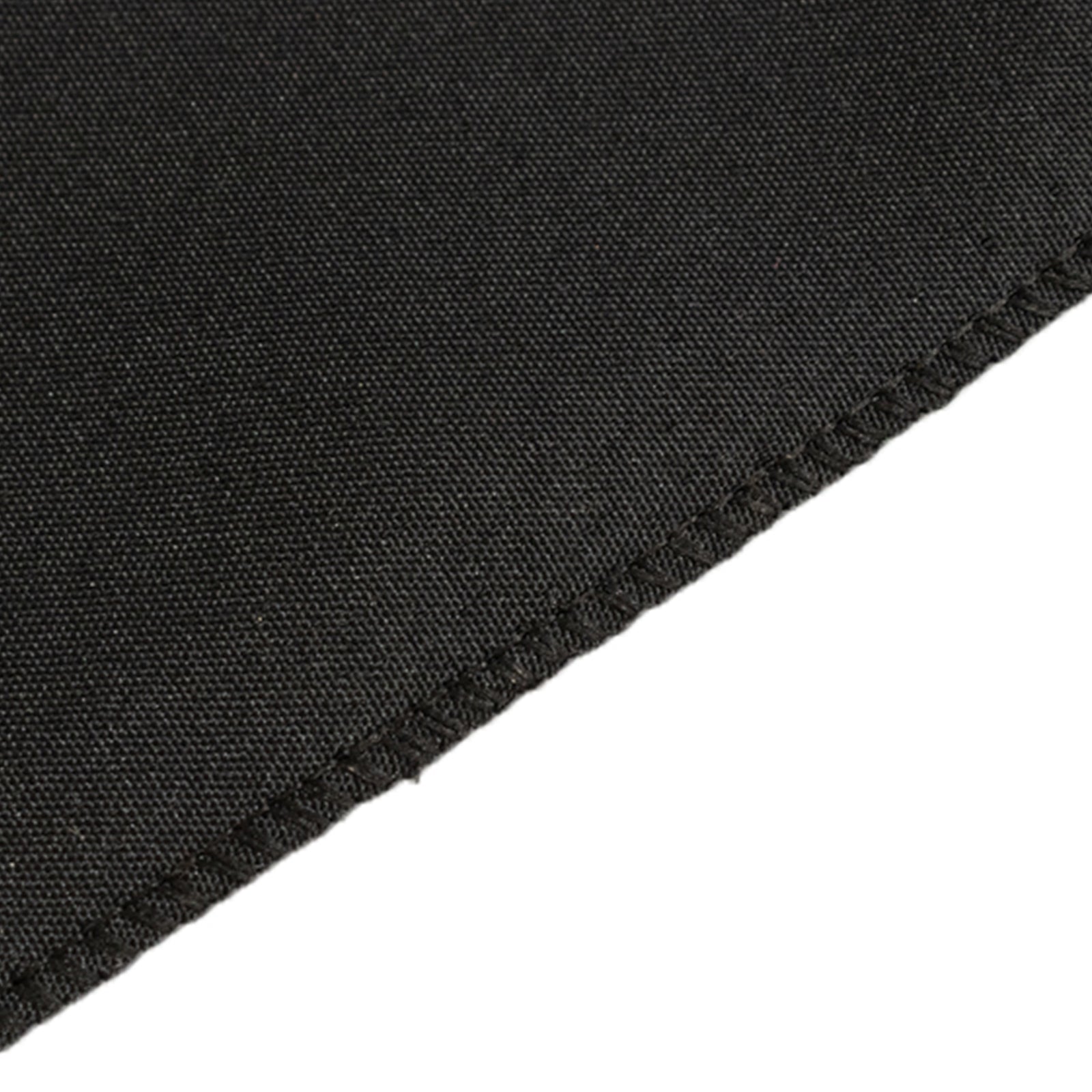 Black Fitted Polyester Rectangle Tablecloth - Ideal for 4ft Tables