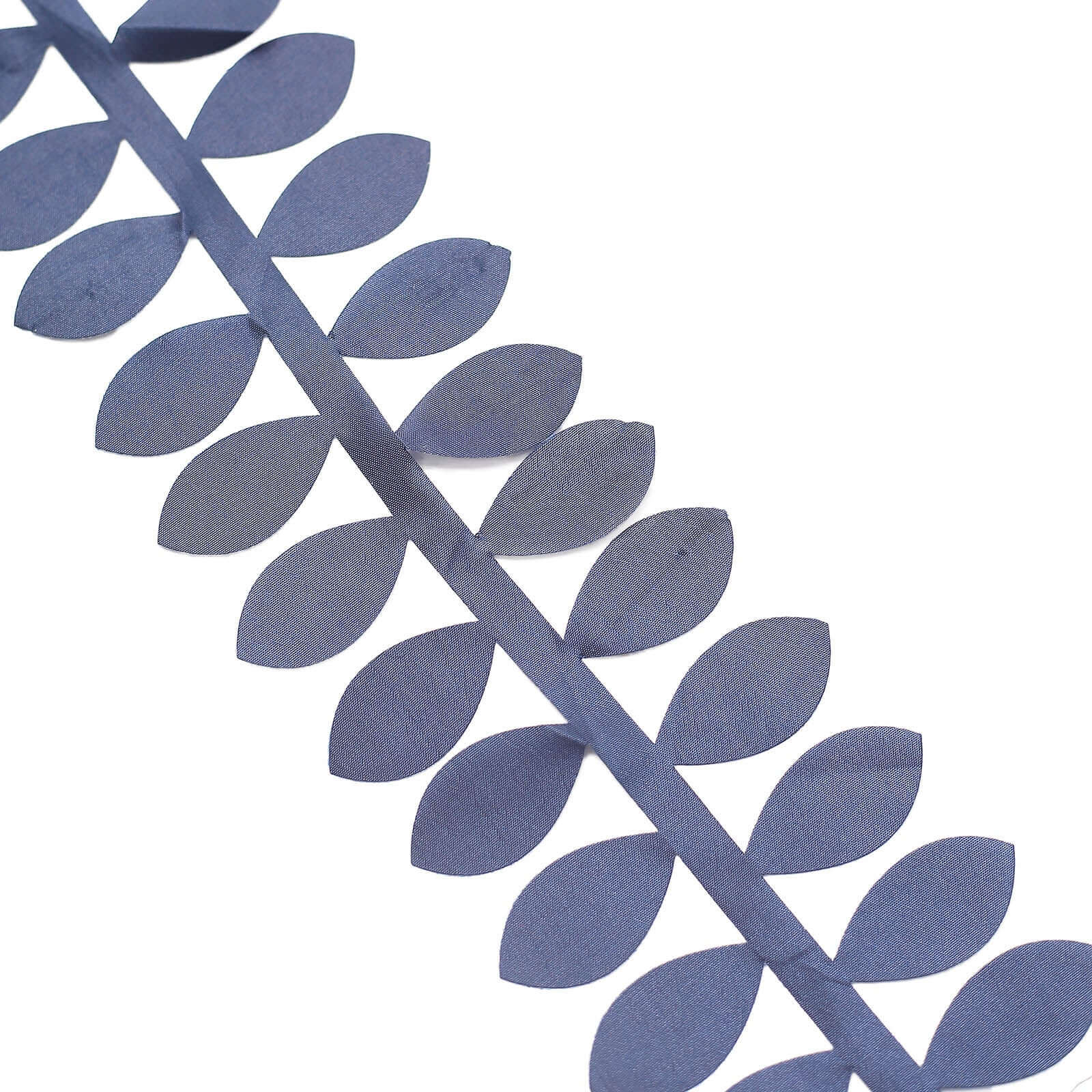 Navy Blue Taffeta Ribbon Sash with 4 - Leaf Petal Design, 50ft - Ideal for Decor