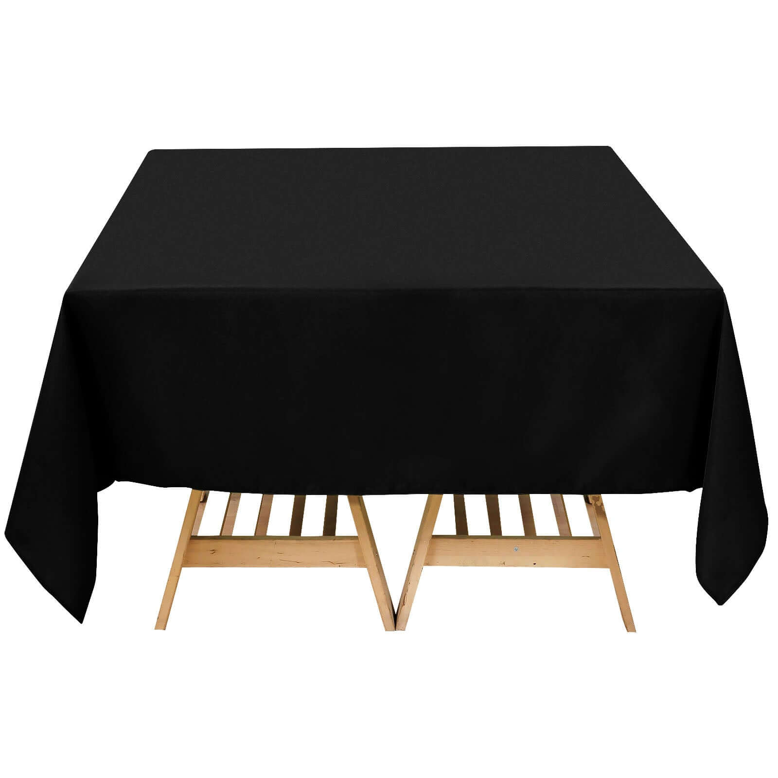 Hot Deal! 70x70 Black 220GSM Wrinkle-Resistant Premium Polyester Square Tablecloth