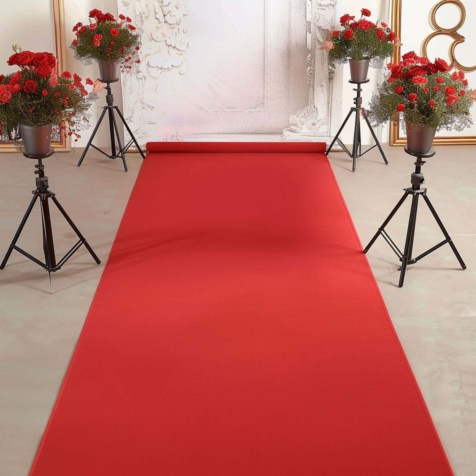 3ft x 100ft High - Quality Red Rayon Carpet Runner for Weddings and Parties