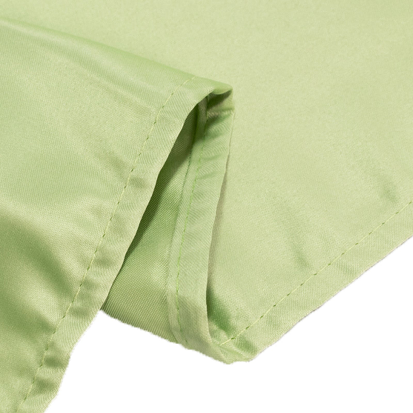 Get This Durable & Silky Soft Lamour Satin Rectangle Tablecloth in Sage Green (60x102)