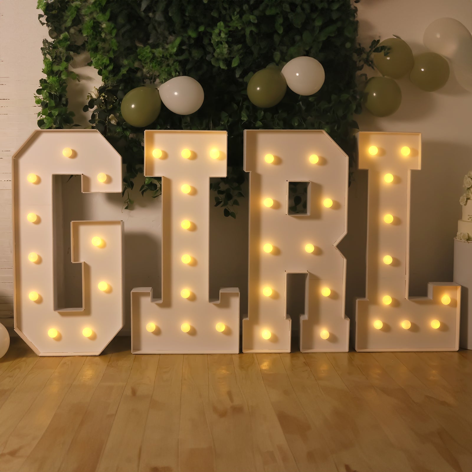 Hot Sale! 4ft White Giant LED Marquee Letter G with 10 Warm White Battery-Operated LEDs, Glue Gun & Sticks