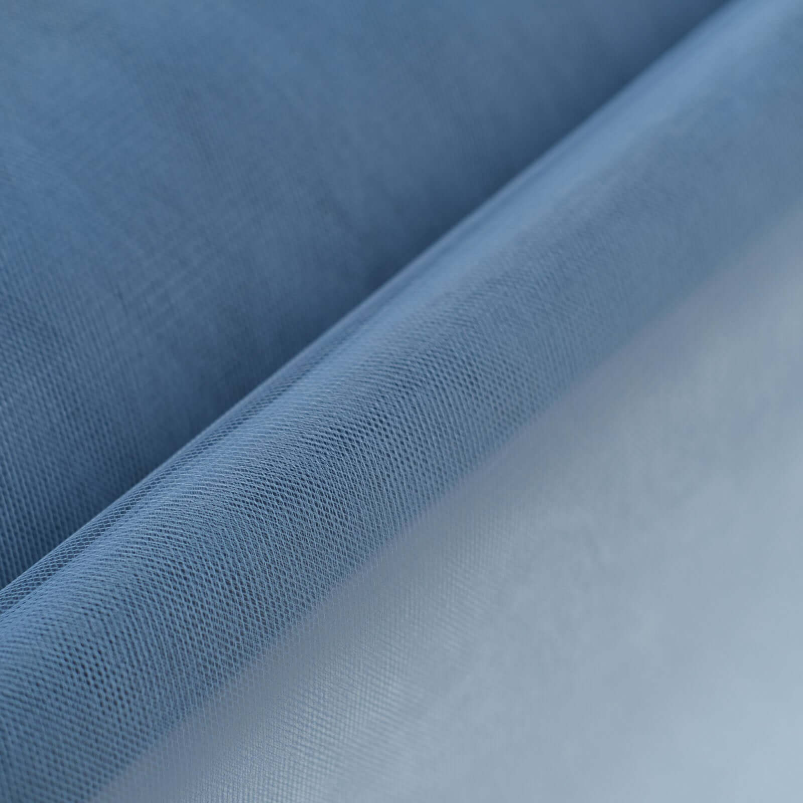 Dusty Blue Nylon Tulle Fabric Roll - 108 Inches Wide, 50 Yards Long for DIY Crafts