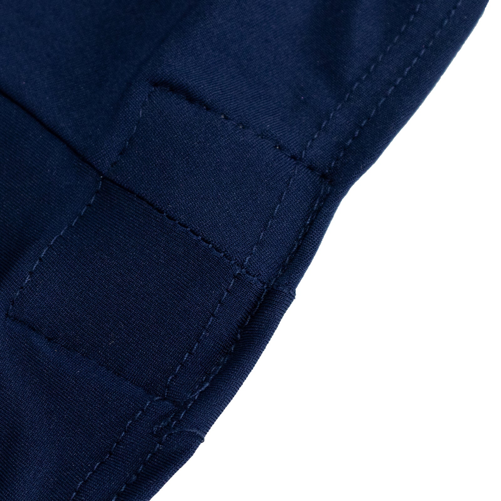 Navy Blue/Gold Stretch Spandex Two-Piece Fitted 72x30 Rectangle Table Cover