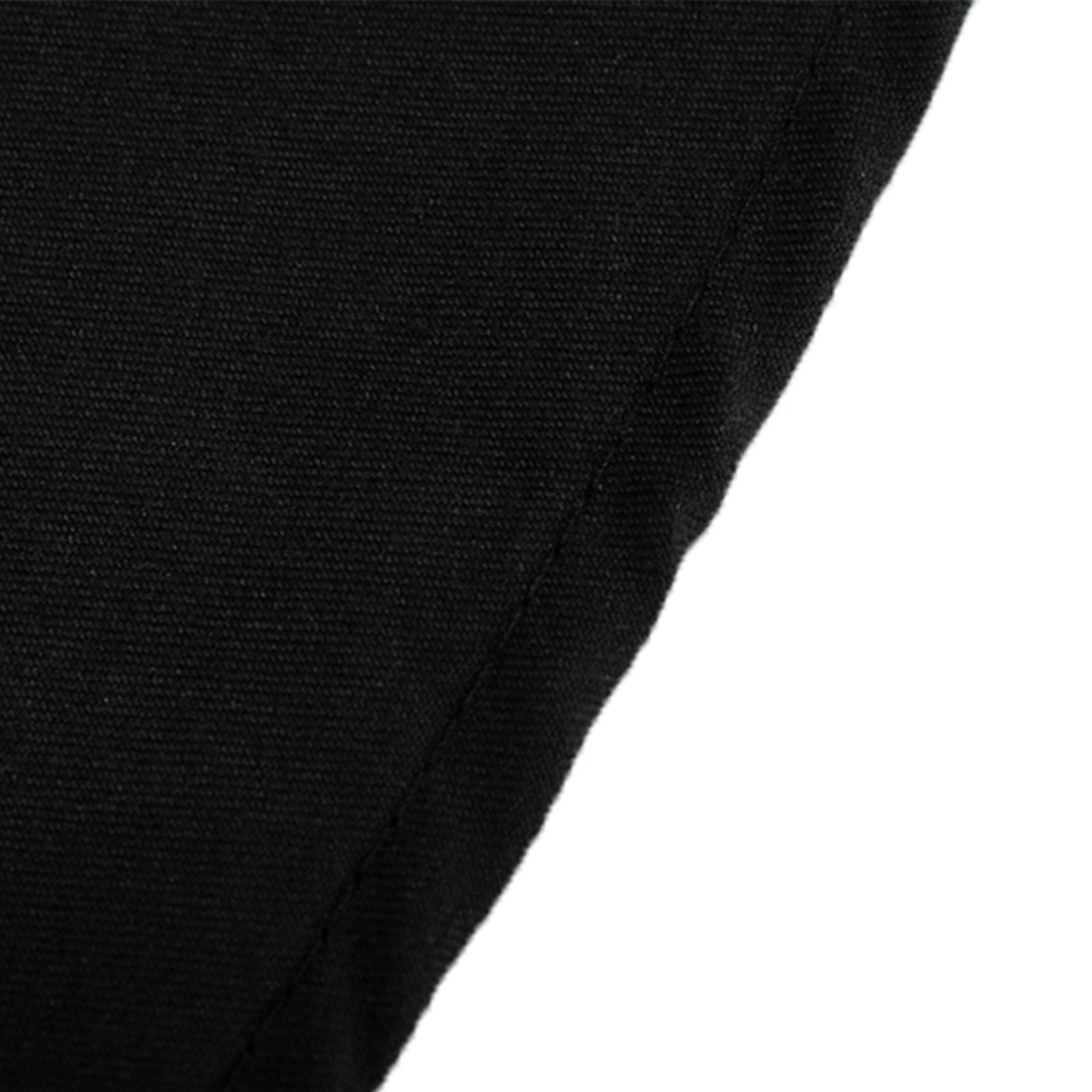 Wrinkle-Resistant Black Cotton Blend 108-Inch Round Tablecloth for Various Occasions