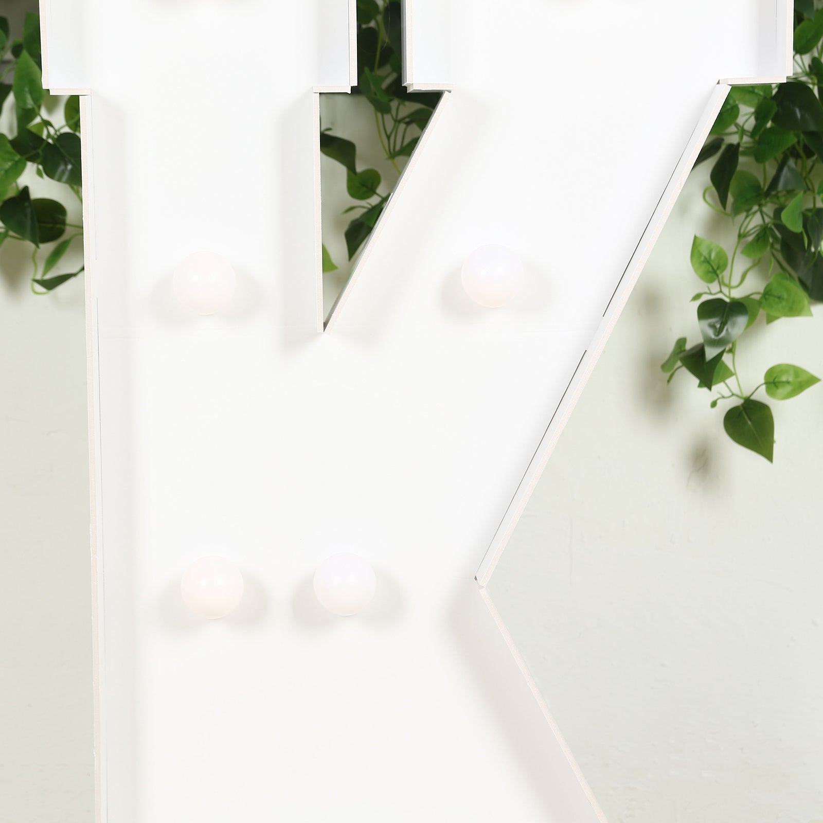 4ft White Giant LED Marquee Letter K with 10 Warm White Battery - Operated LEDs, Glue Gun & Sticks