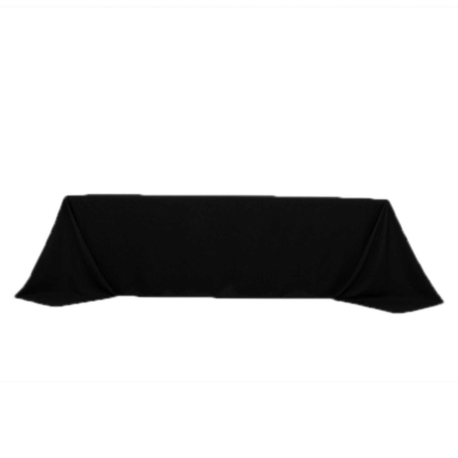 Black High-Performance Seamless Fire-Retardant Premium Polyester 90x156 Rectangular Tablecloth