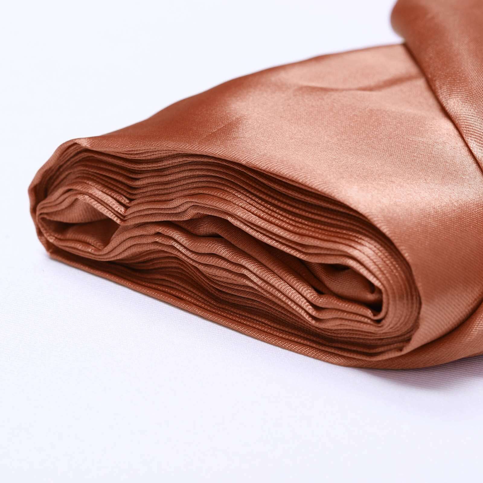 10-Yard 54-Inch Terracotta (Rust) Unfinished Satin Fabric Bolt