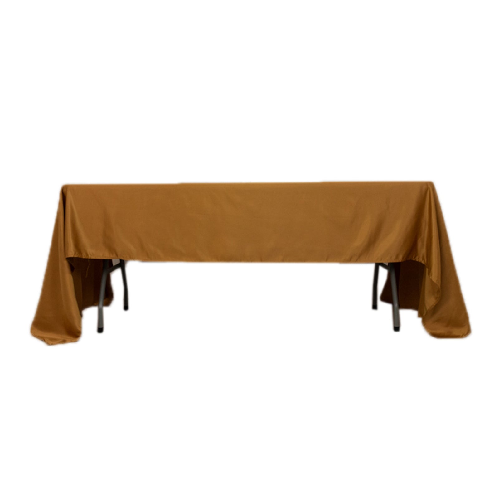 Luxurious Gold Lamour Satin Rectangle Tablecloth 60x126 - Soft & Durable for Fine Dining