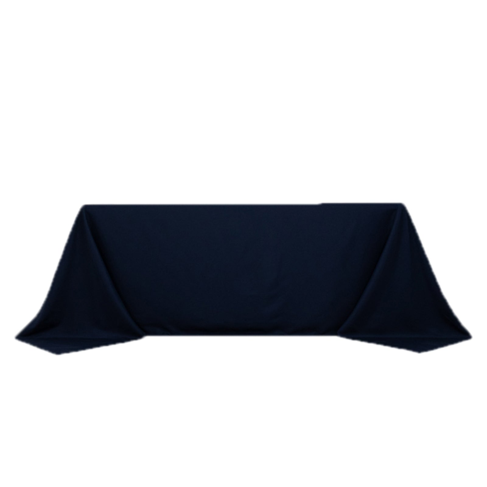 Premium Navy Blue Fire - Retardant Polyester Rectangular Tablecloth (90x132) - Ideal for Events