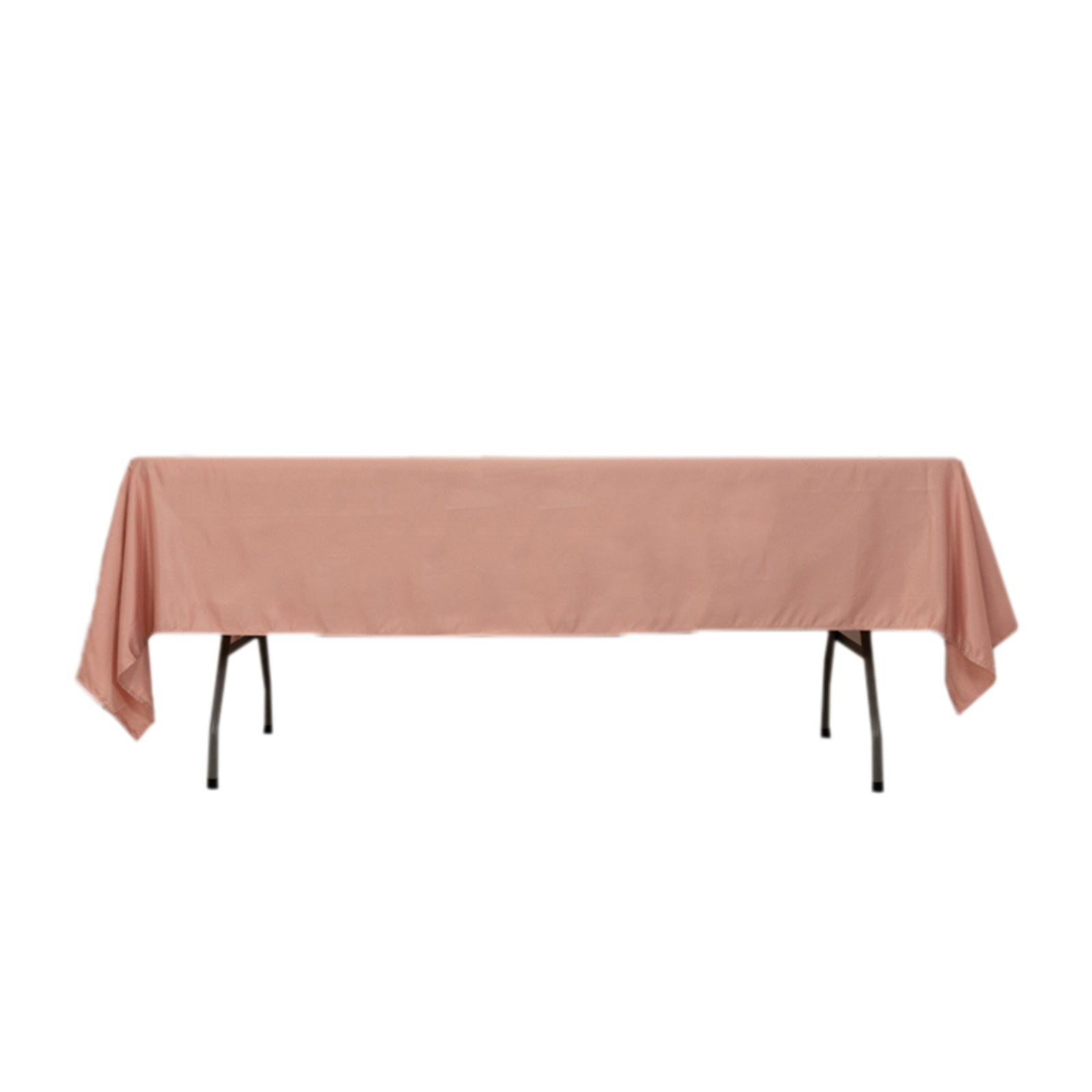 Hot Sale! Durable & Silky Lamour Satin Rectangle Tablecloth in Dusty Rose, 60x102