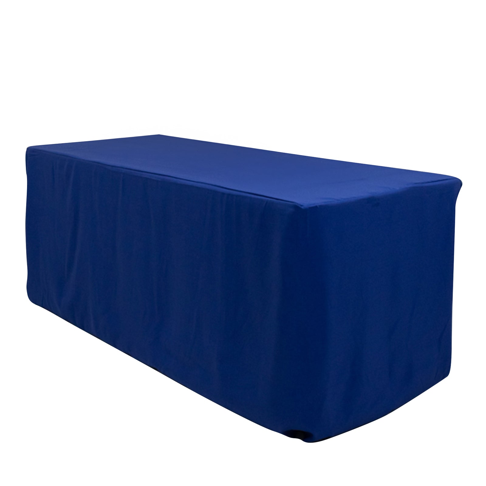 Hot Sale! 6ft Royal Blue Premium Polyester 220GSM Fitted Rectangle Tablecloth for Banquets