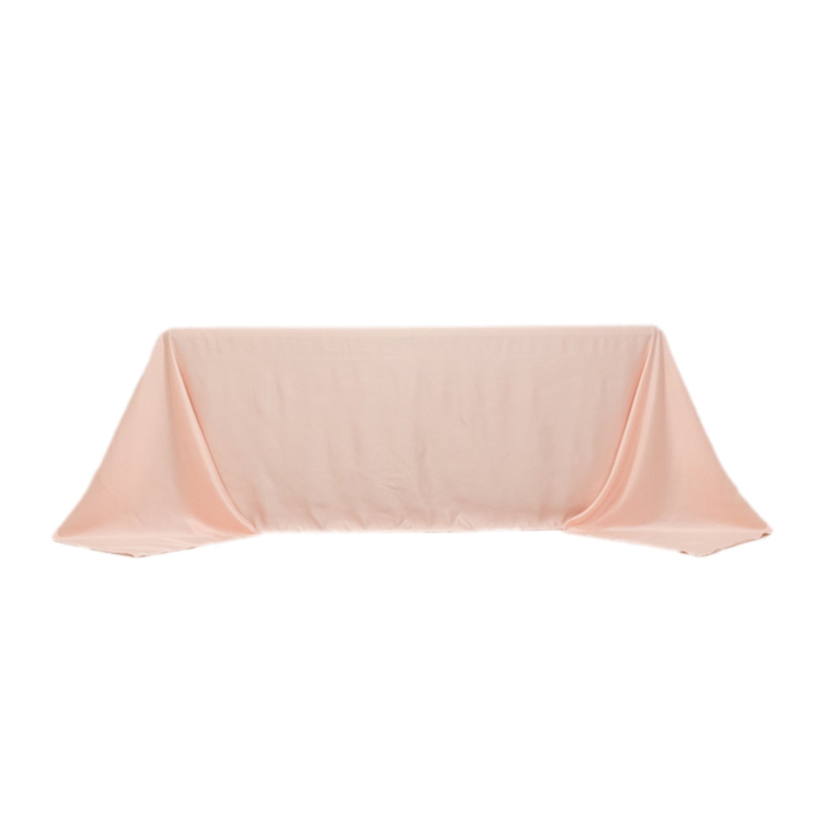 Blush Lamour Satin Rectangle Tablecloth - Soft, Silk - Like & Seamless 90x132