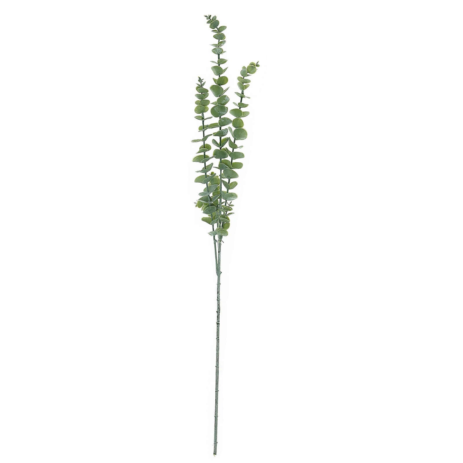 3 Frosted Green Artificial Eucalyptus Bushes - Ideal for DIY Decorations, 30 Inches Long