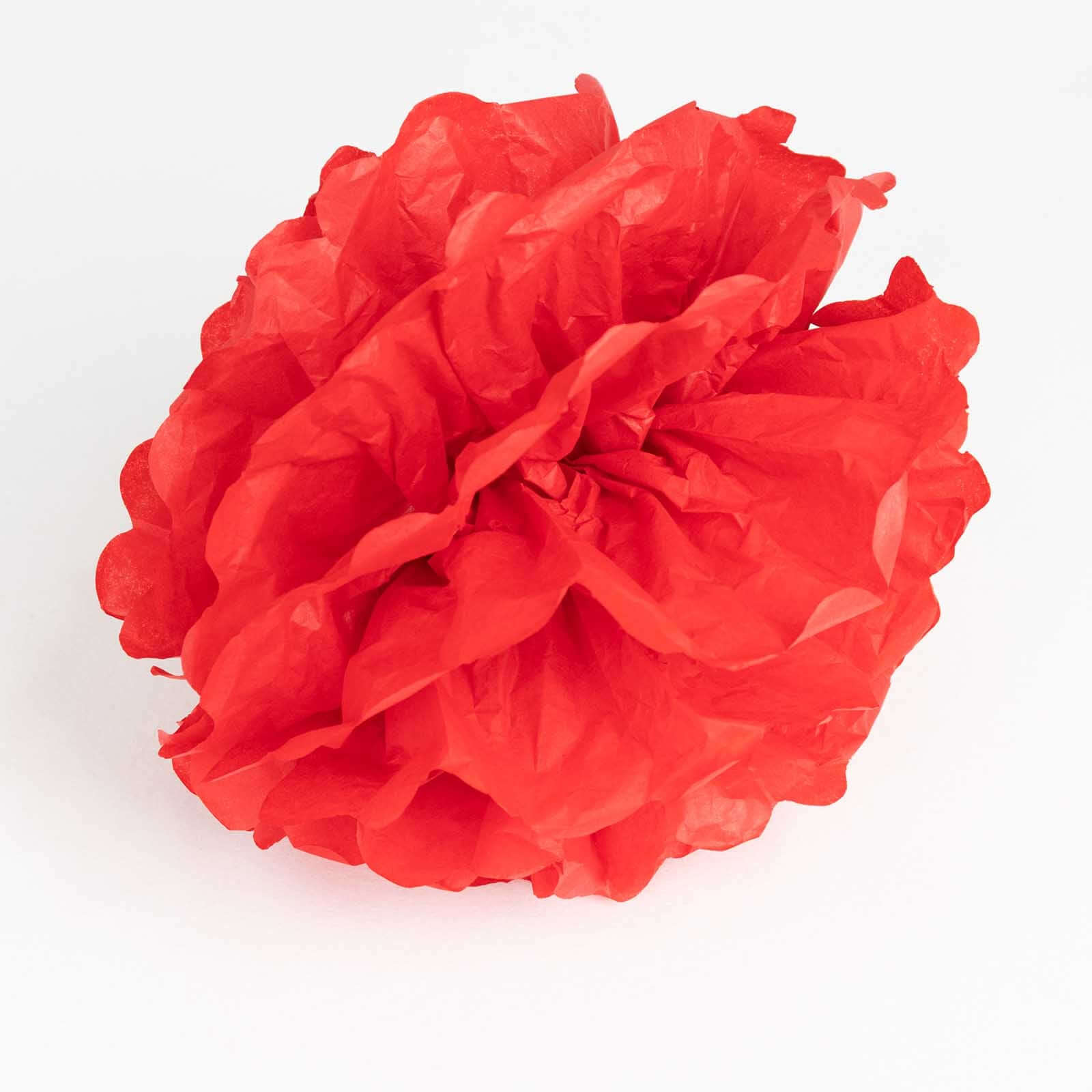 6-Pack 10-Inch Red Tissue Paper Pom Pom Flower Balls for Party Decor