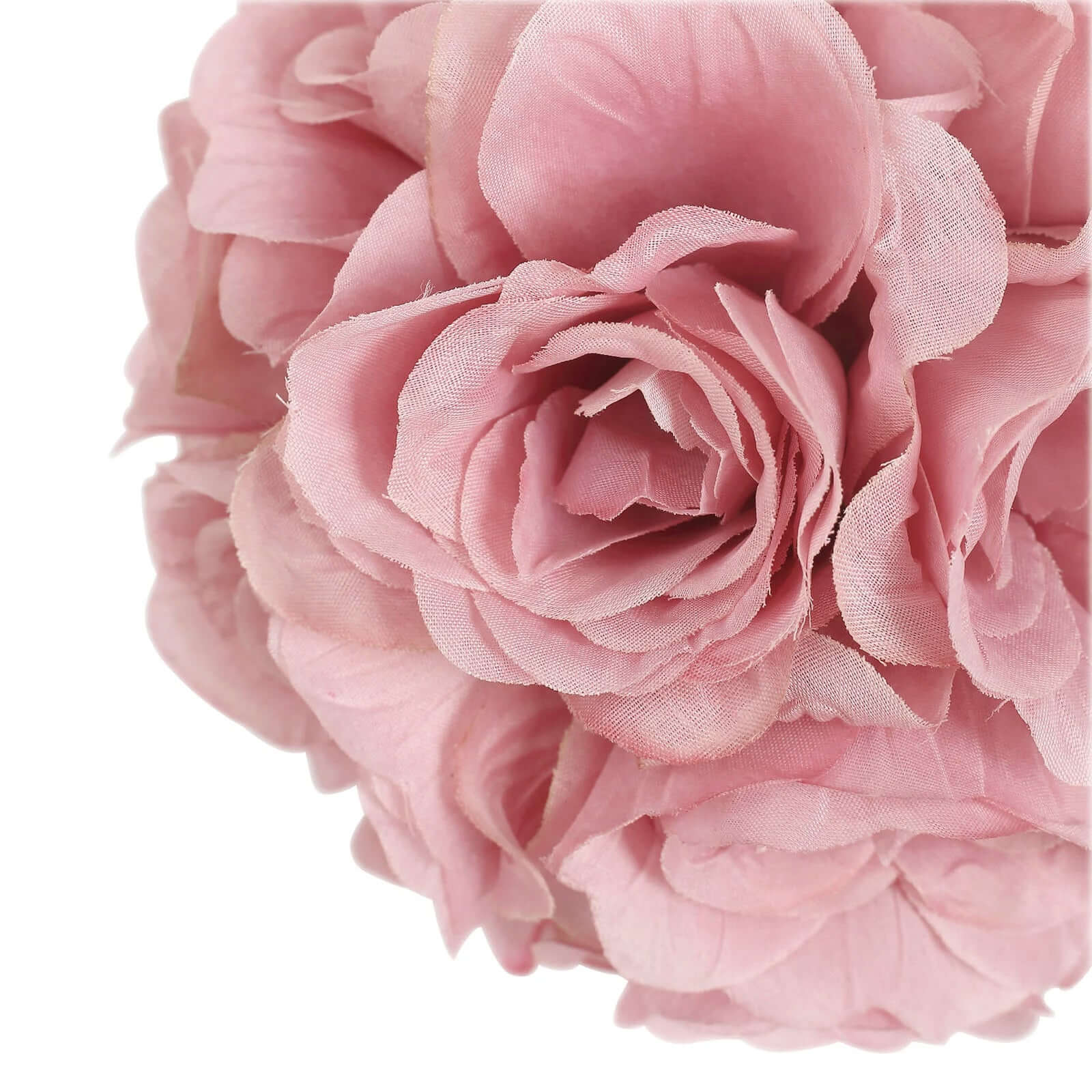 2-Pack of 7-Inch Mauve Artificial Silk Rose Kissing Balls - Ideal for Decorations