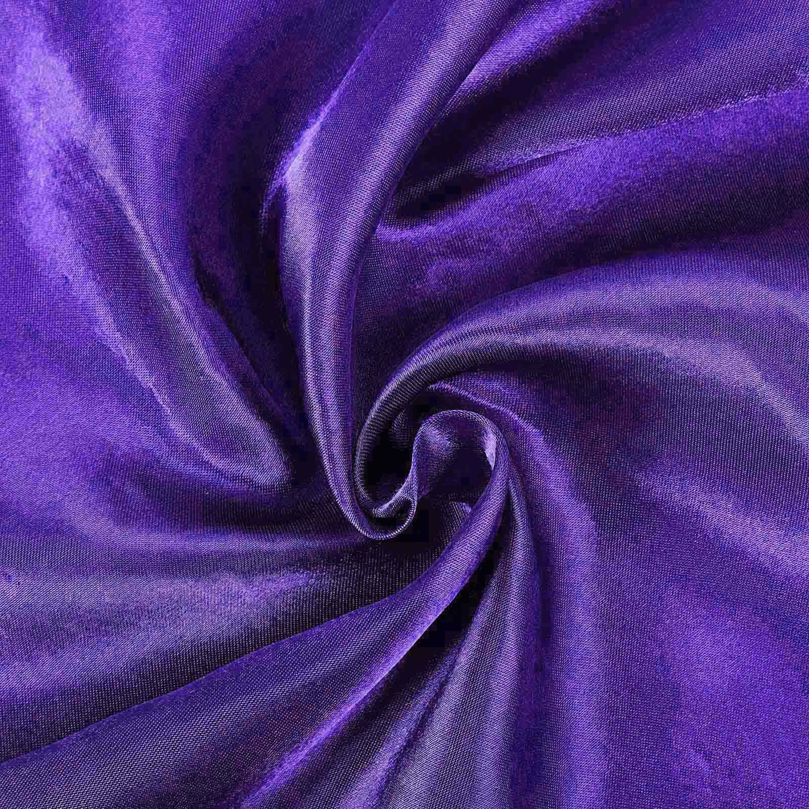 Luxurious Purple Satin 60x102 Rectangular Tablecloth - Smooth and Shiny