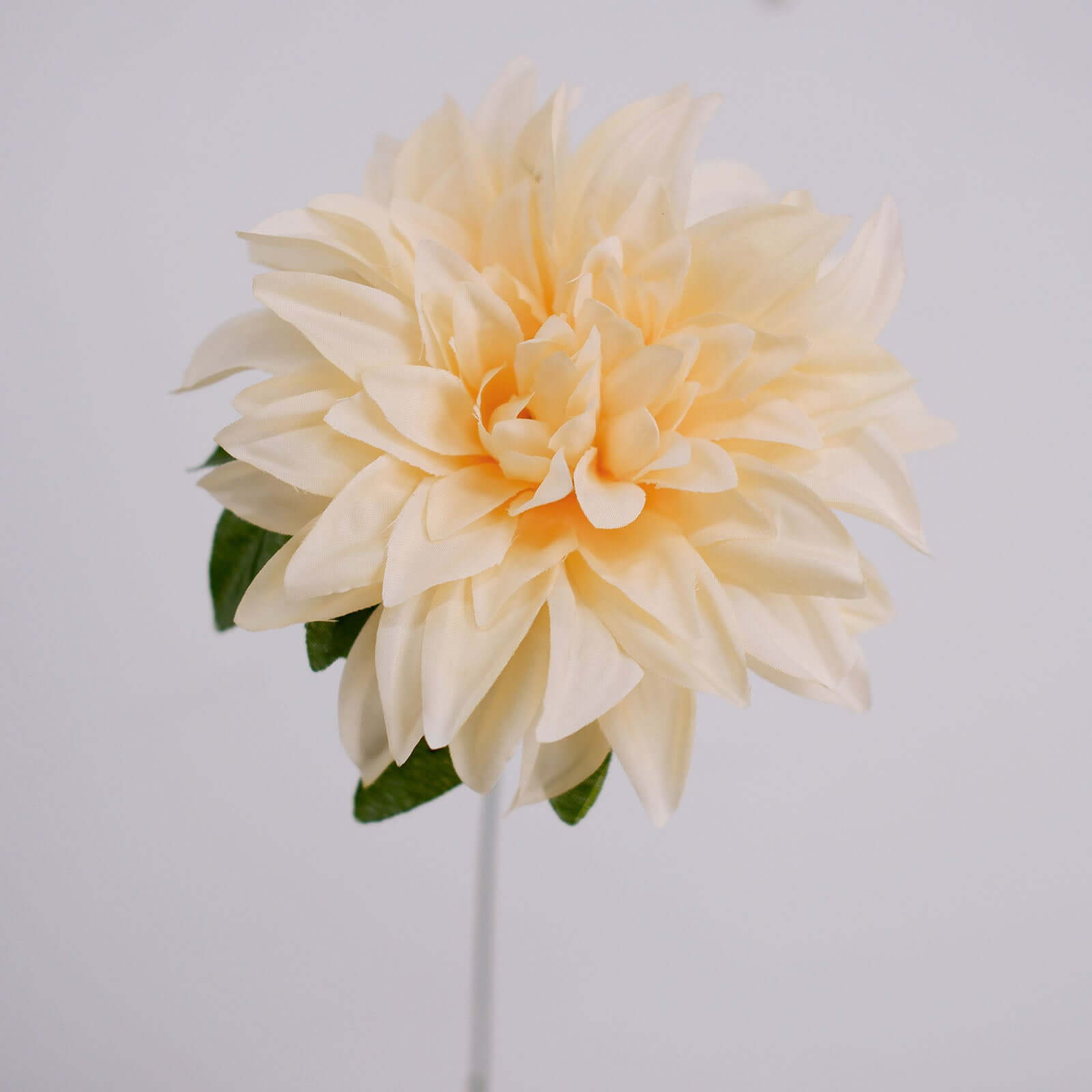 2 Cream Large Head Artificial Dahlia Bouquets - Silk Bridal Flower Decor Sale