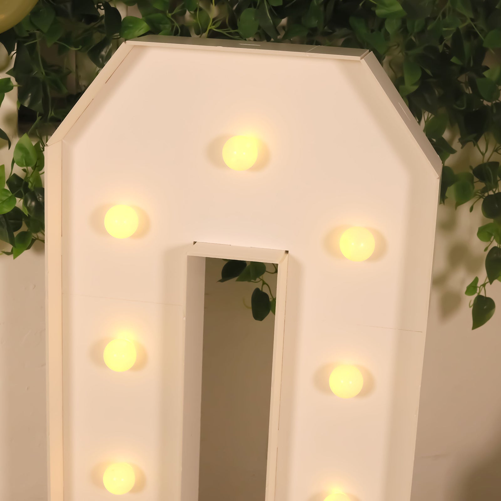 Hot Sale! 4ft White Giant LED Marquee Light Up Letter Q with 10 Warm White Battery - Operated LEDs