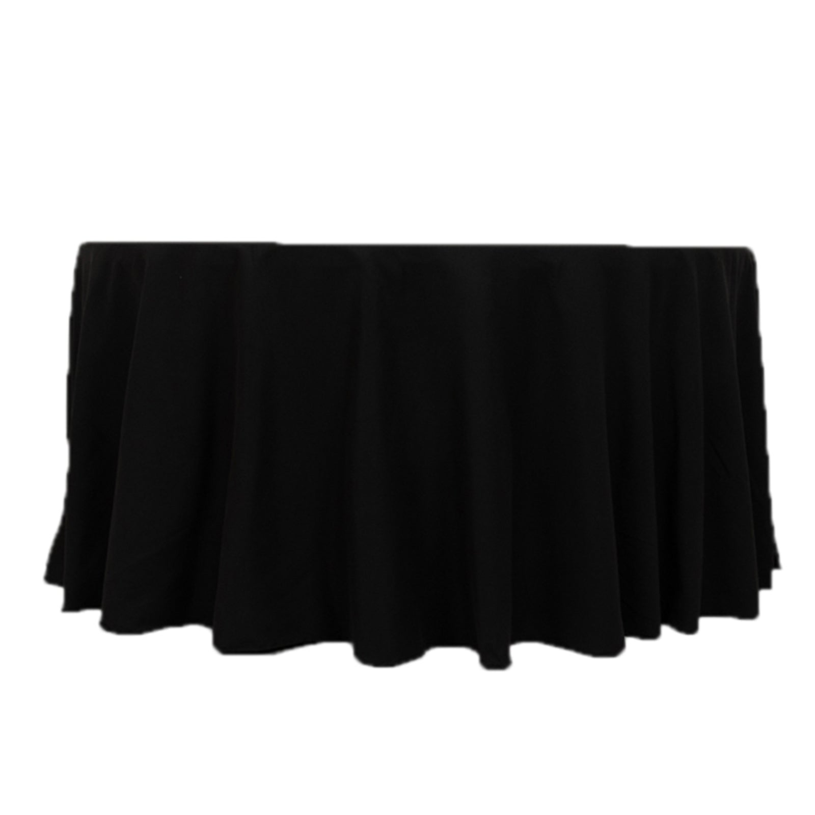 Black Seamless Wrinkle - Resistant 120 - inch Cotton Blend Round Tablecloth