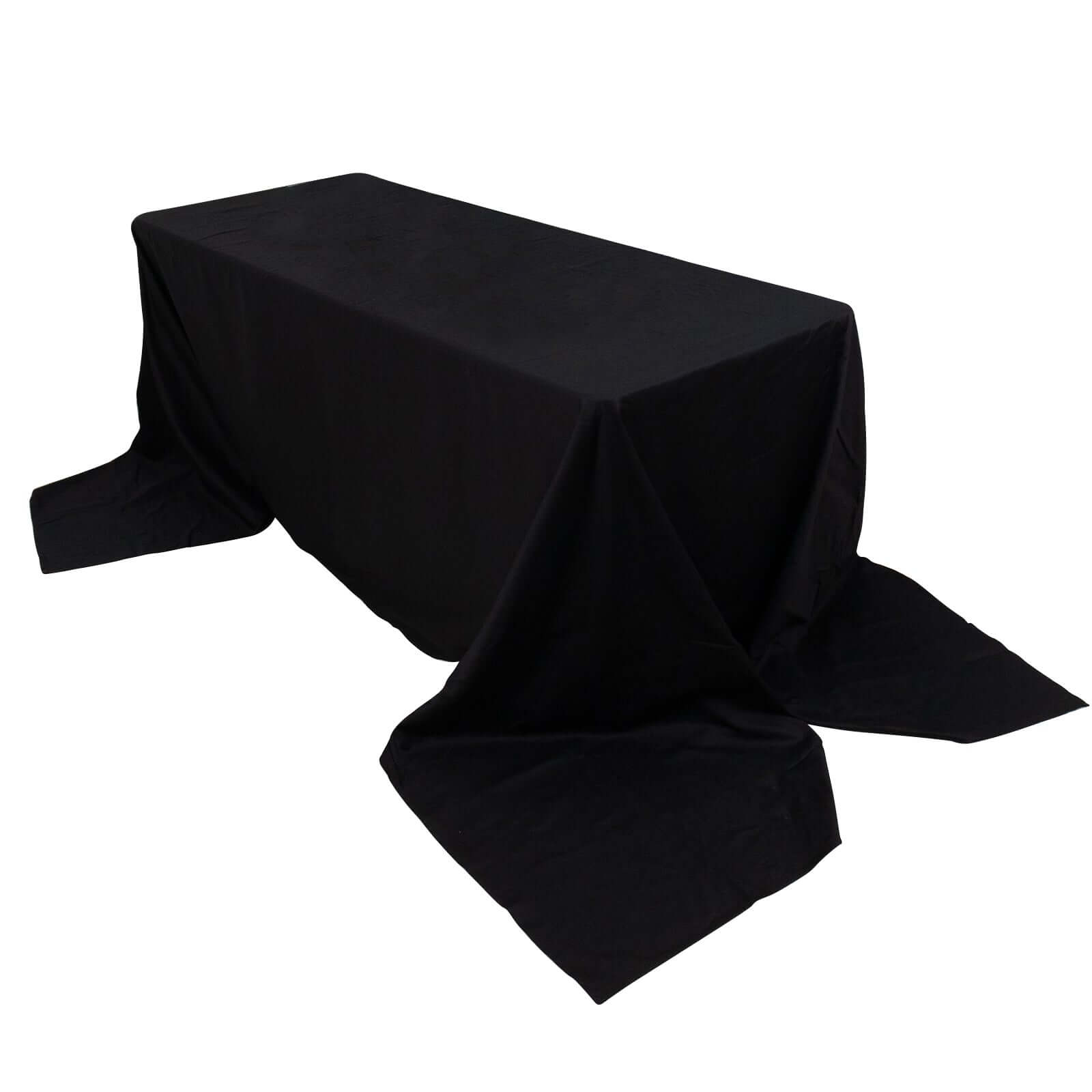 Exclusive Black 100% Cotton Seamless Tablecloth, 90x156