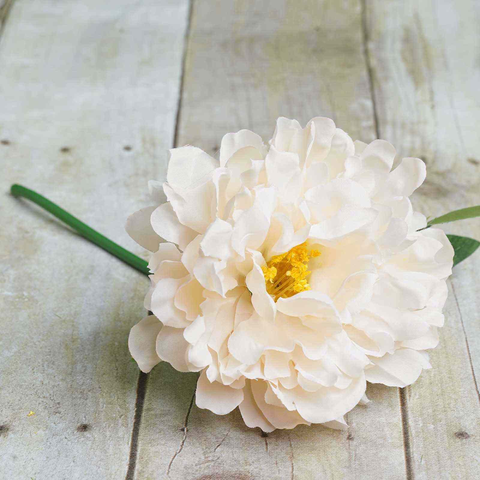 Hot Sale! 11-piece Blush and Cream Artificial Silk Peony Flower Bouquet for Various Occasions