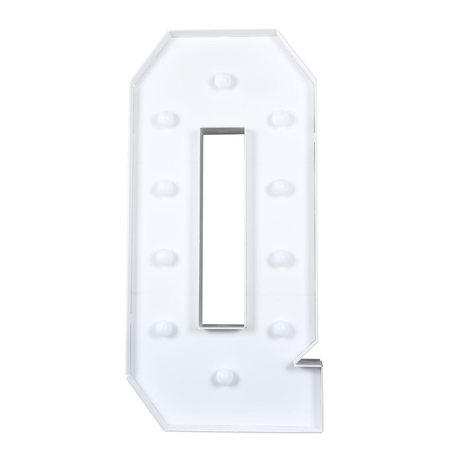 Hot Sale! 4ft White Giant LED Marquee Light Up Letter Q with 10 Warm White Battery - Operated LEDs